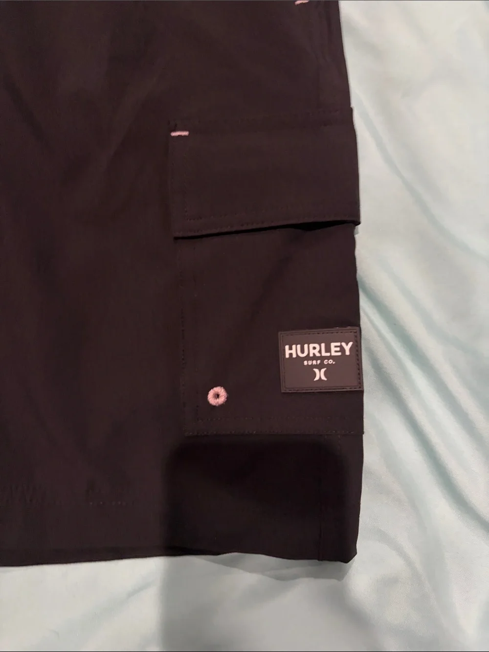 Hurley Men's Black Cargo Swim Trunks